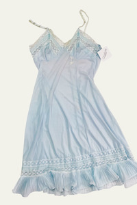 60s Blue Lace Petticoat Dress (S/M)