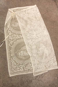 All Of Crushes: Upcycled Maxi Belted Lace Skirt