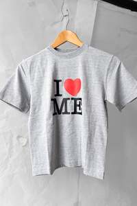 I Love Me - Baby Tee in Grey