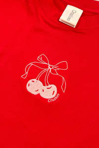 Fashion: Lucky Bellas x Crushes Embroidered Cherry Bow Tee