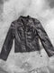 00s Double Pelle Zipped Fitted Leather Jacket Slow Fashion (S)