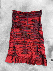 All Of Crushes: Silk Slashed Skirt (S)