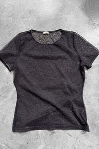 Something Special: Versace Embroidered Mesh Tee (S)