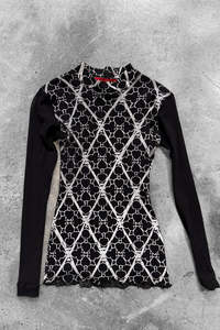 Something Special: Roisin Dubh Mesh Top - Black and White