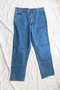 Under 50: Vintage Deadstock Jeans; Straight + Short (33-35")