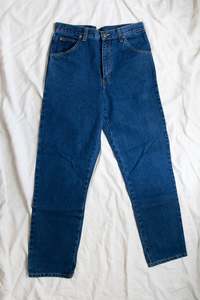 Vintage Deadstock Jeans; Dark Blue Straight + Long