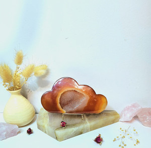 Products: Carnelian Large Cloud with Druzy CrystaLandnz