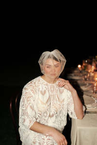 Hair Pieces: Bria- tulle birdcage veil