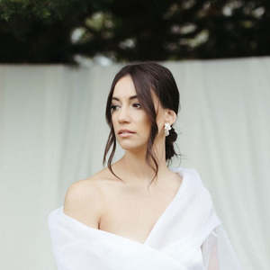 Hoop Heaven: Arielle - handmade polymer clay flowers and crystal pearls hoop earrings