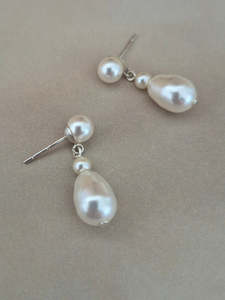 Stylish Classics: Alice - stud or earwire pearl drop earrings
