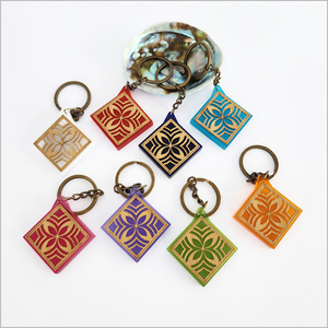 Keychain: Tapa 4 Acrylic + Bamboo (kctp4)Keyrings + Keychains