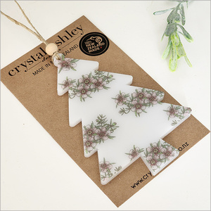 Products: Hanging Ornament Printed : Tree 11 (Manuka) (ont11)Satin Acrylic Ornaments