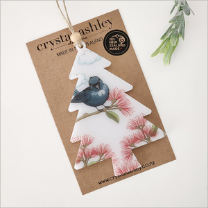 Hanging Ornament Printed : Tree 6 (Tui PHT) (ont6)Satin Acrylic Ornaments