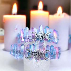 Crystal Crowns And Head Bands: Crystal Crown Triple Goddess Moon