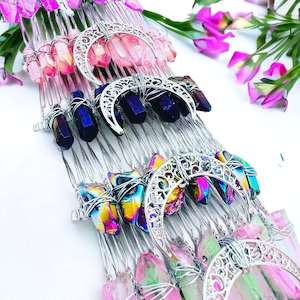 Crystal Crowns And Head Bands: Crystal Hair Combs.