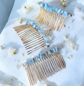 Crystal Chip Hair Combs.