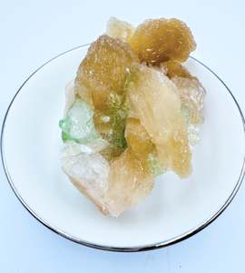 Crystal Points Spheres Clusters: Apophyllite with Stilbite #18