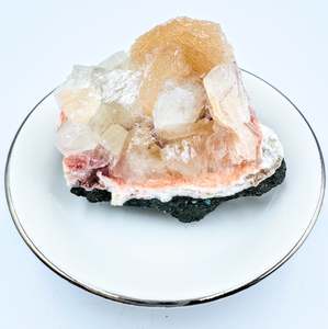 Crystal Points Spheres Clusters: Apophyllite with Stilbite #16