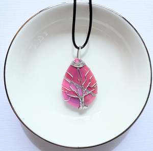 Tree of life crystal pendants