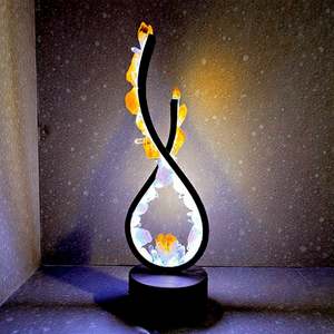 Crystal Portal Lamps: Crystal Flame Lamp “Golden Dawn”