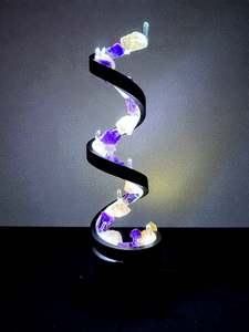 Crystal Portal Lamps: Forest Fairy Amethyst Spiral Crystal Lamp