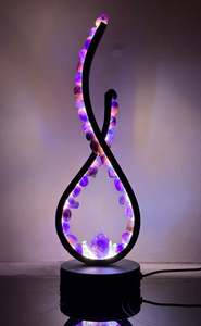 Crystal Portal Lamps: Flame Crystal Lamp “Amethyst Flame”