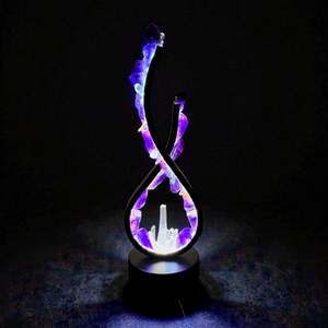 Flame Crystal Lamp “Lavender Dreams”