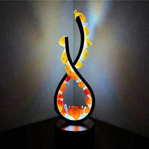 Crystal Portal Lamps: Flame Crystal Lamp “Carnelian Fire”