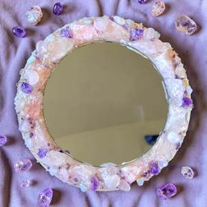 Crystal Mirrors: Rose Angel Crystal Mirror 25cm