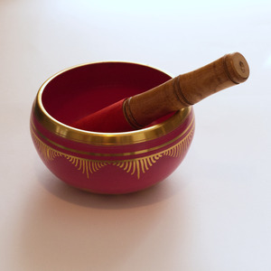 Tibetan Bowls: Tibetan Singing Bowl - Flower of Life Pink 12cm