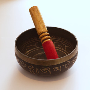 Tibetan Singing Bowl - Brass Buddha 7.5cm x 15cm