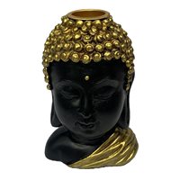 Incense Holders: Gold Buddha Head Backflow Incense Burner