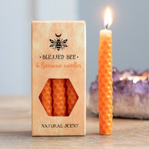 Candles: Blessed Bee Orange Beeswax Spell Candles for Confidence