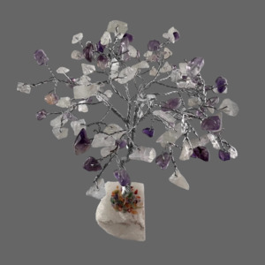Amethyst and Rose Quartz Gem Tree