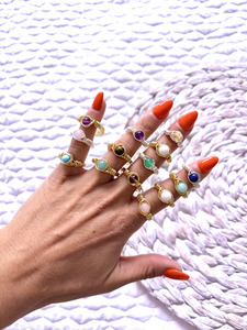 Products: Wire Wrapped Handmade Crystal Rings Crystalized Quartz