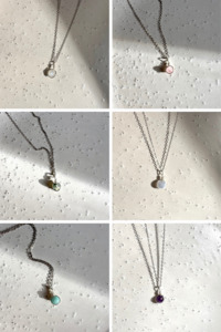 Minimalistic Crystal Necklace CrystalizedQuartz