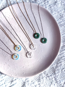Products: Crystal Donut Necklace Crystalized Quartz
