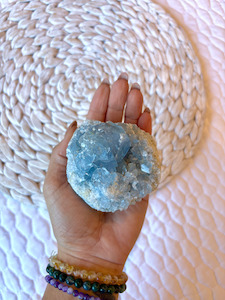 Celestite Cluster CrystalizedQuartz