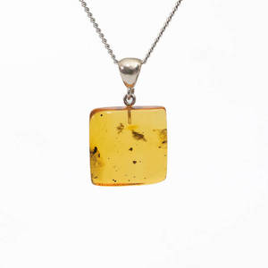 Products: Amber Silver Pendant with Insect Inclusion