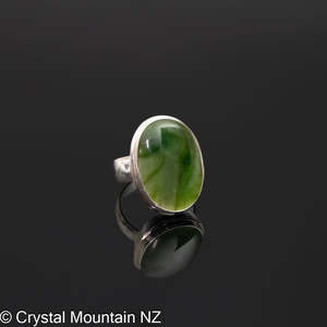 Nephrite Jade Ring - Silver
