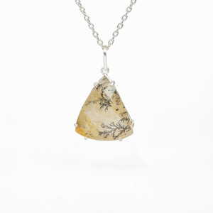 Faceted Dendrite Pendant - Silver