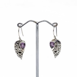 Silver Pendants: Amethyst Silver Earrings