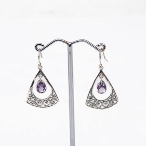 Amethyst Silver Earrings