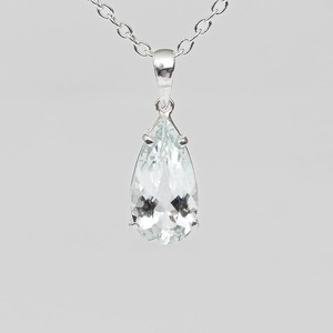 Aquamarine Silver Pendant