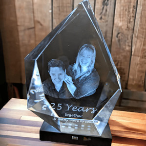 Anniversary, Memorials or Weddings Iceberg Premium Crystal - 3x sizes presentation box