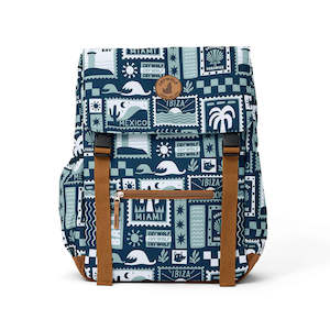 Bags Accessories: KNAPSACK Blue Postcards
