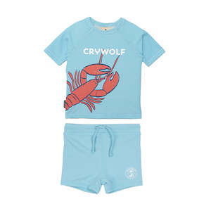 Lucky Days Ss25 26: SHORT SLEEVE RASH VEST SET Fresh Lobster