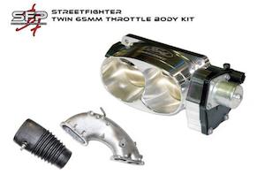 Engine Parts: Falcon FG Streetfighter Twin 65mm (Ford Racing) Throttle Body Kit (Inc. intake casting, tbody, rubber ducting)