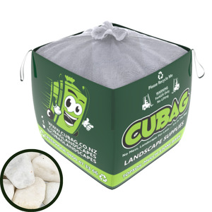 40- 60mm Alpstone White Ice 1 Ton Bulk Bag Pure White Stones