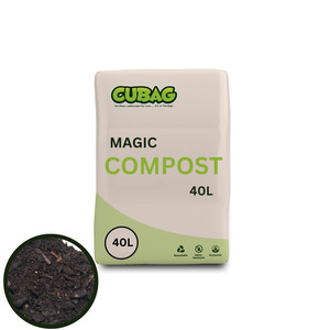 Except Topsoil: Certified Organic Compost Bags - 25 x 40L Bags - 1m3